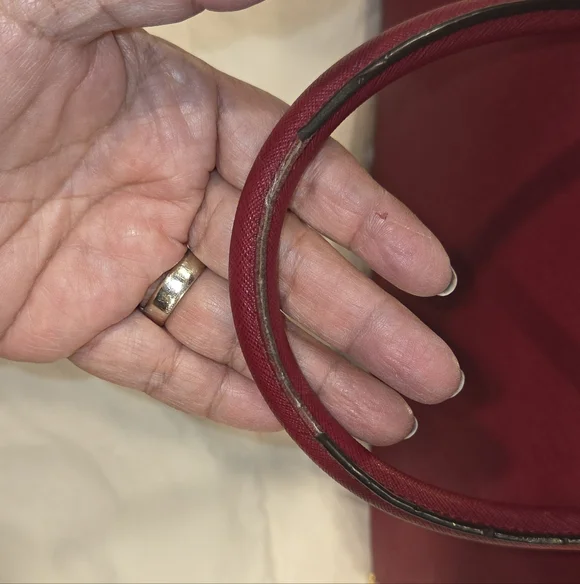 Michael Kors Red SANDRINE STUDDED SATCHEL - Picture 4 of 13